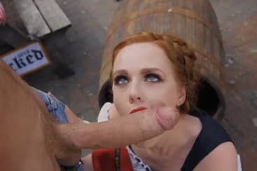 Redhead Fucked by BIG WHITE COCK on Oktoberfest