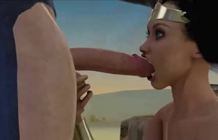 Wonder Woman sucking Super Man Big Cock Hentai